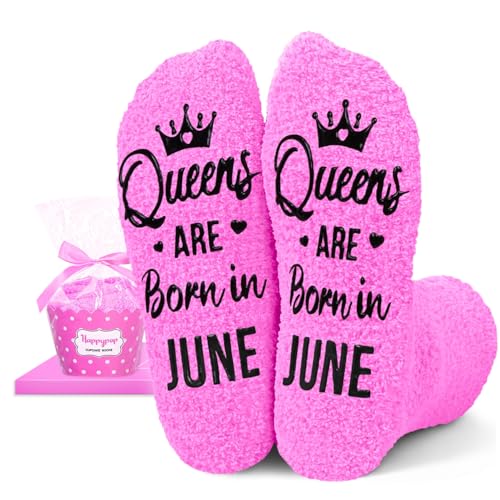 Image of HAPPYPOP Birthday Gifts Ideas for Women - January February March Birthday Socks in Pink