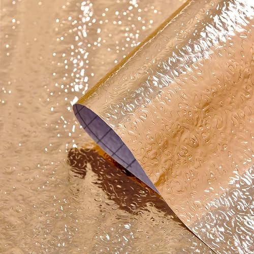 Image of HOME13 Vinyl Self Adhesive Vinyl Decorative Foli Gold Kitchen Wallpaper for Kitchen Countertop Home /Office 1 Ft x 6 Ft with 2pcs