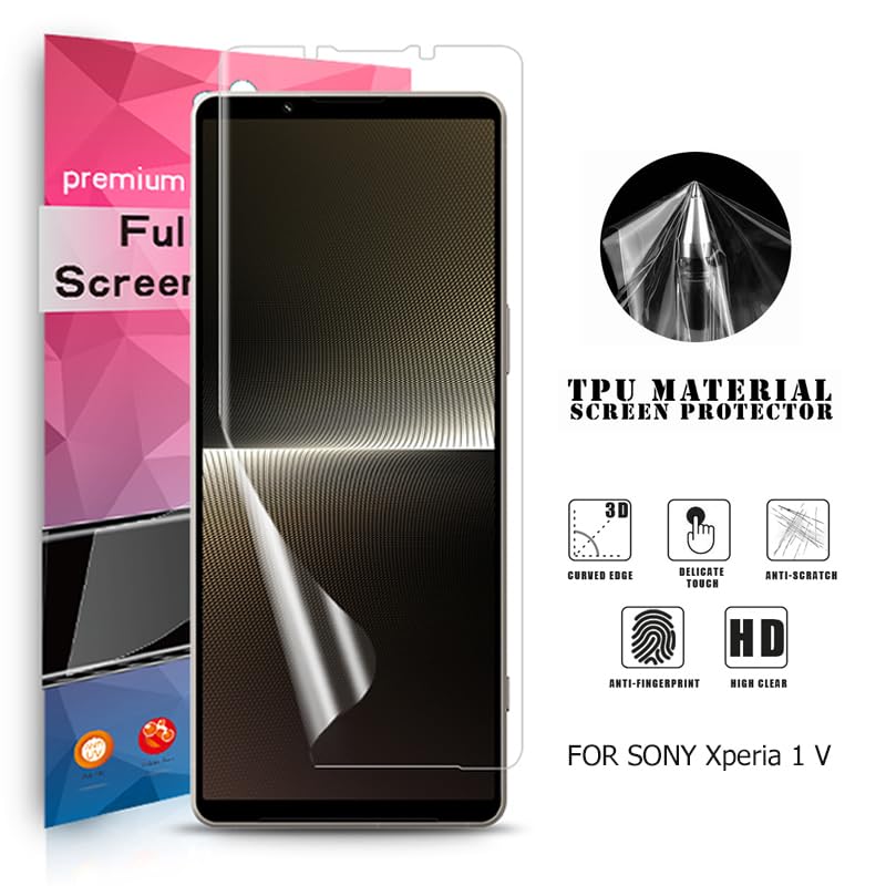 Amazon | Sony Xperia 1 V 用液晶保護フィルム 全画面カバー TPU素材
