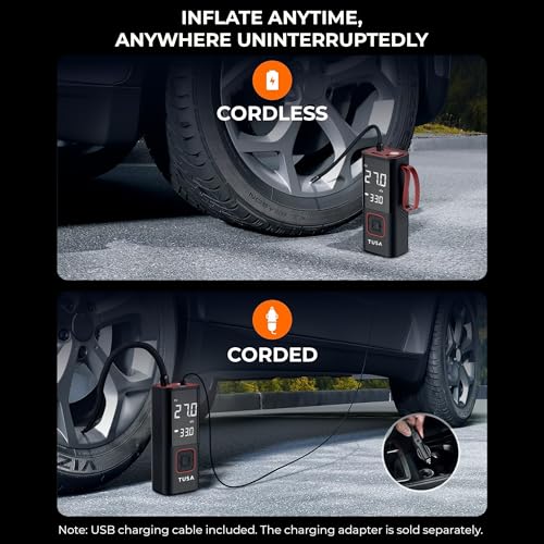 Tusa Storm X Cordless Tyre Inflator - 150PSI, Red - Image 6