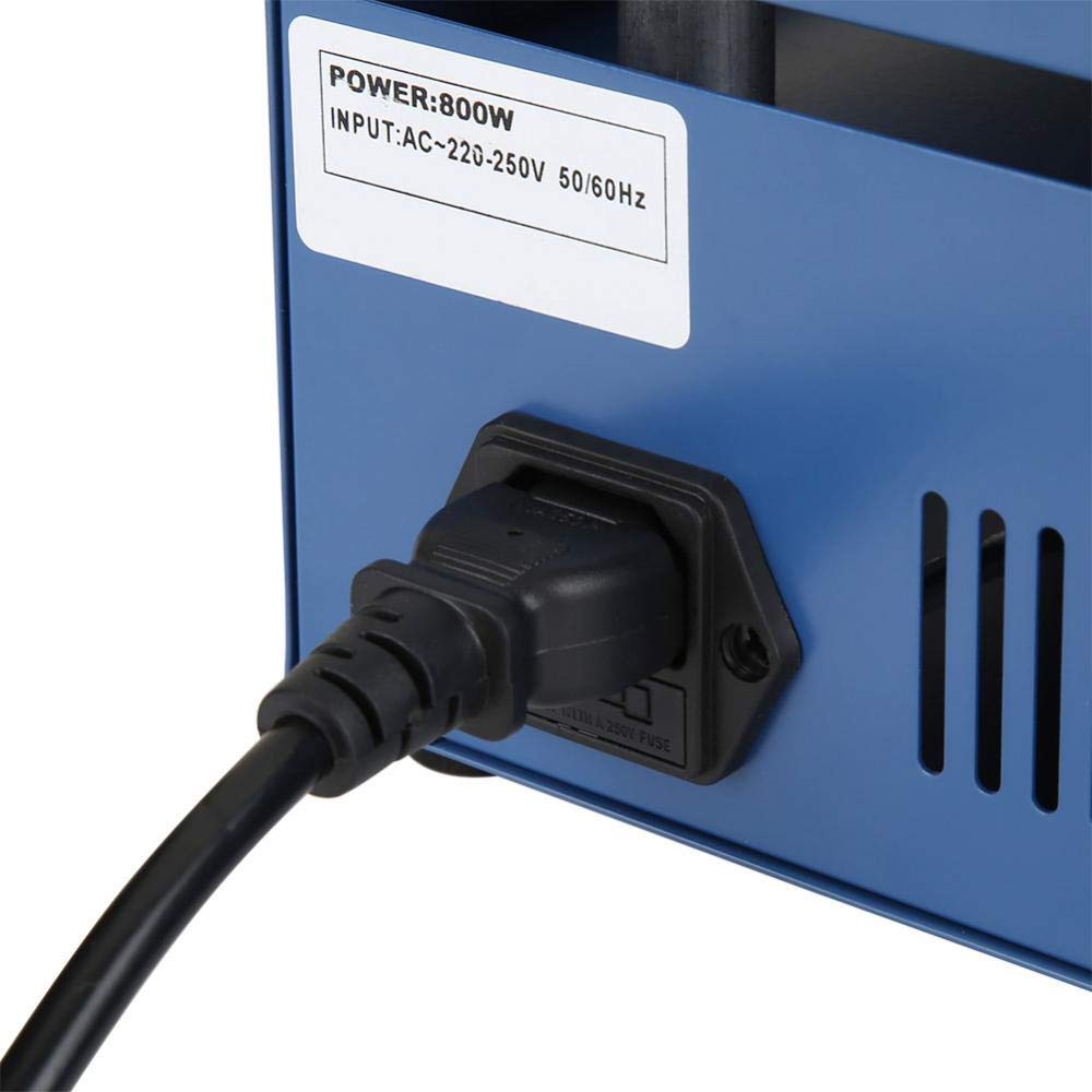 Placa calefactora, estación de calentamiento eléctrico de microcomputadora LED de 200 x 200 mm, estación de precalentamiento 110/220V AC 800W para calentamiento de componentes(EU Plug 220V))