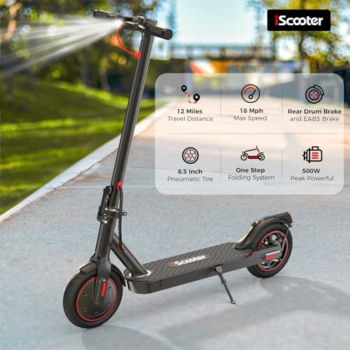 iScooter Electric Scooter, 12 Miles Range, 18 Mph Top Speed,