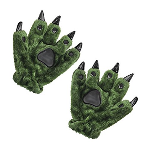 Unisex Halloween Cosplay Gloves Animal Costume Dinasour Cat Paw Claw Wolf Gloves