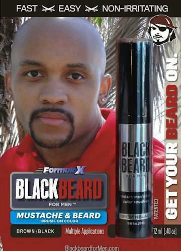 Blackbeard for Men - temporary brush on colour 12ml 0.40oz (Brown Black, 1 Pack)