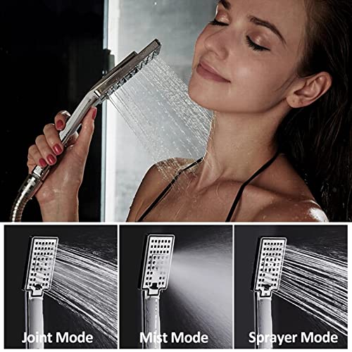 Sistema de columna de ducha con monomando, panel de acero inoxidable, pantalla digital LED y 5 funciones de salida de agua miniatura 4