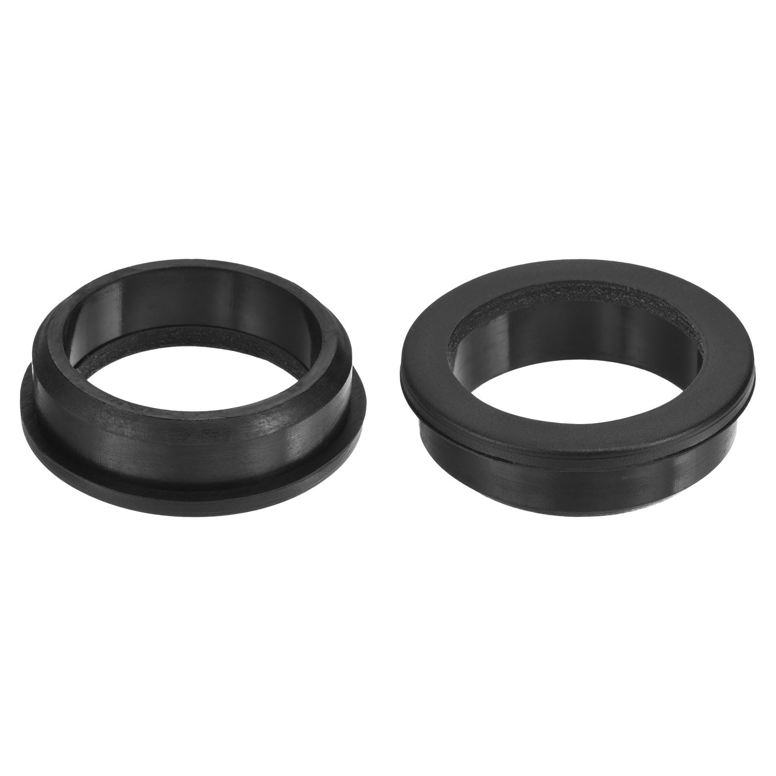 Unifizz 2Pcs Rubber Grommet 1-7/8"(48mm) Drill Hole, 1-1/2"(38mm) ID Hole Top Hat Grommet Black Silicone Hole Plug Gasket for Automotive, Machinery and Wiring Applications