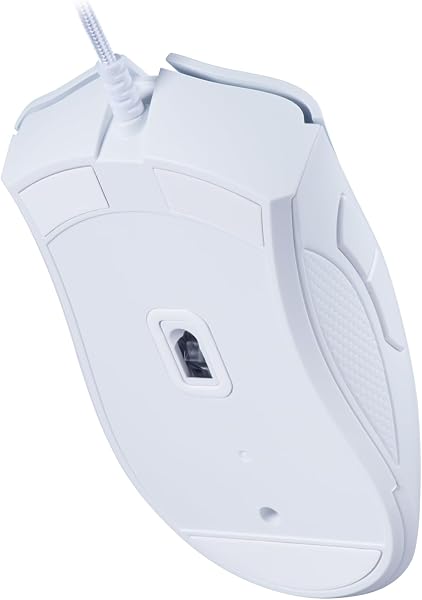 Razer DeathAdder Essential (2021) - Wired Gaming Mouse (Optical Sensor, 6400 DPI, 5 Programmable Buttons, Ergonomic Form Factor) White - 3