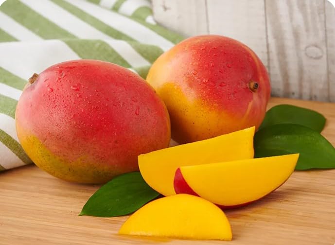 Organic Mango – Large Fresh Tropical Fruit, Naturally Sweet & Juicy, High in Vitamin C, Fiber & Antioxidants – Perfect for Smoothies, Snacking, Juicing & Desserts – 5 Count-(5 Units)