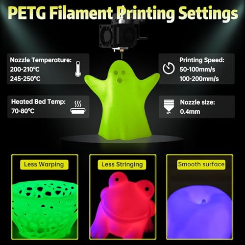 Image of SUNLU PETG Glow in Dark Filament,1kg(Yellow,Glow Yellow) | Luminous PETG 1.75mm,High Brightness Filament,Dimensional Accuracy + /- 0.02mm.