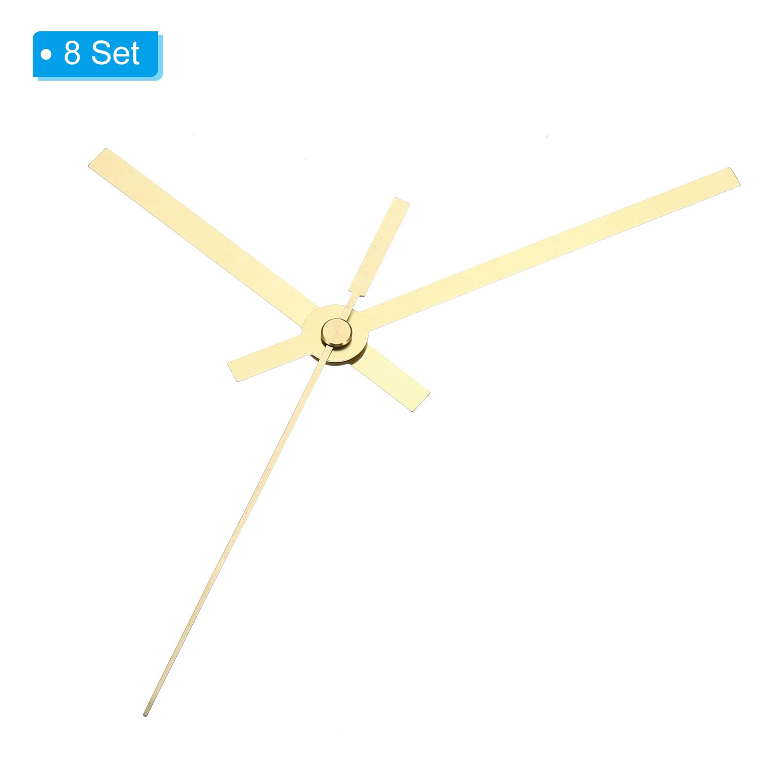 PATIKIL Kit Di Sostituzione Lancette Per Orologio Da Parete - 14 Pezzi In Alluminio, Bianche, Per Movimenti Con Foro 3.6mm (Ore) E 5.5mm (Minuti) - 4