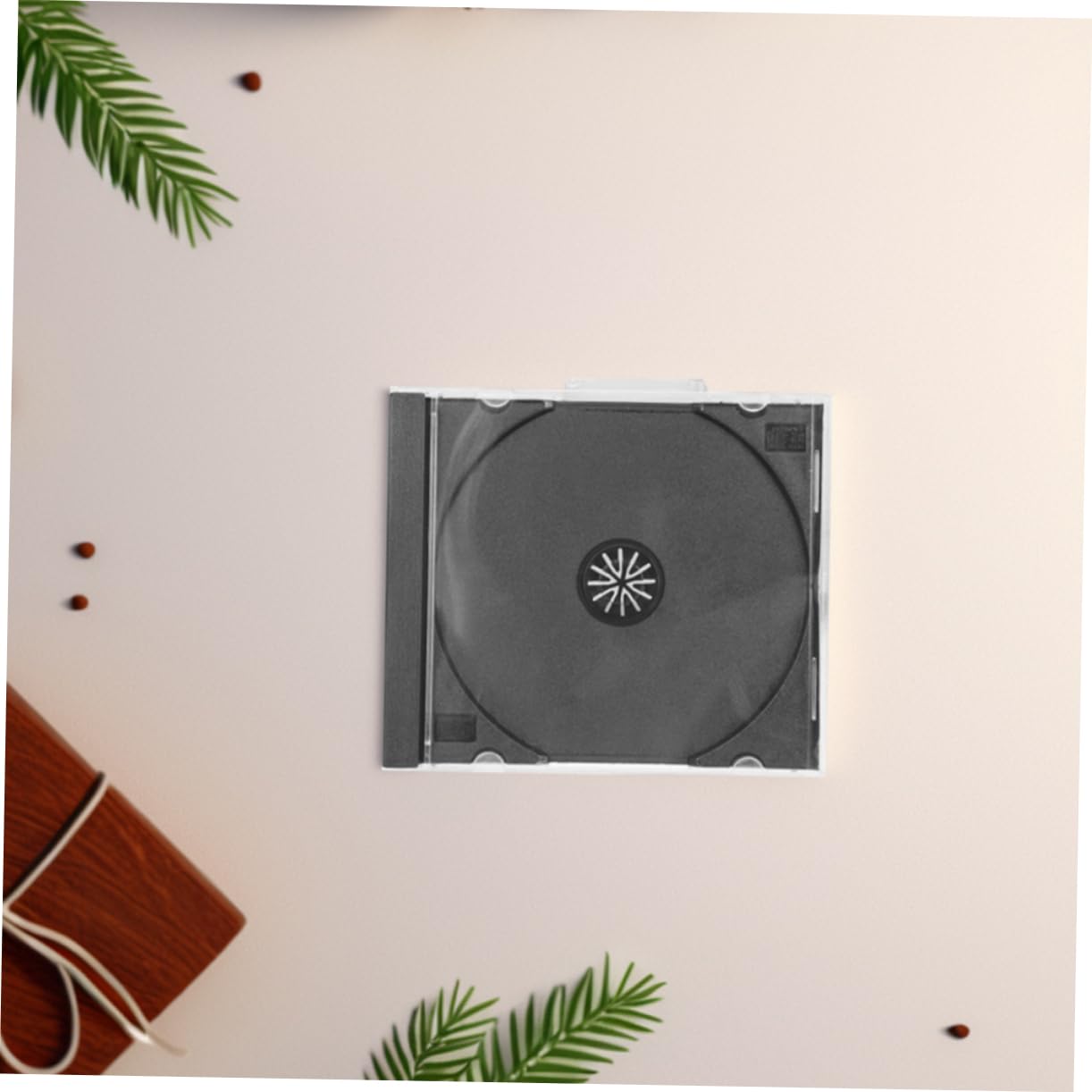Abaodam 10 Custodie Trasparenti per CD e Dvd in Plastica Vassoio Nero, Impilabili e Facili da Identificare, per Organizzare Dischi a Casa in Ufficio