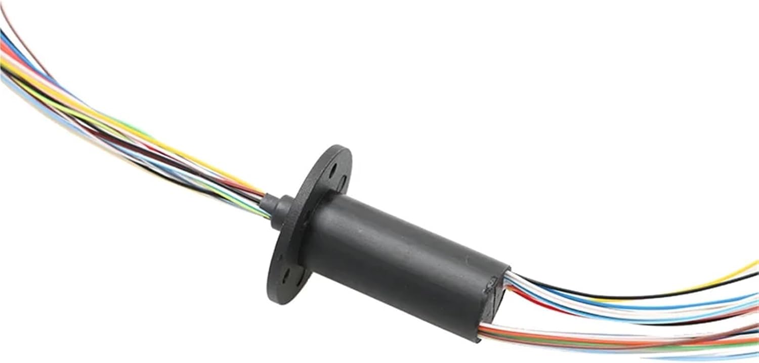 1PCS 2/4/6/8/12/18/24 Channel Wires Micro Slip Ring 1.5A/2A Collector Rings Rotary Connector Joint Dia. 12.5mm 12.8mm Slipring(Dia 15.5mm 24CH 2A)