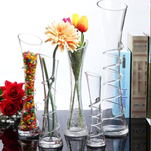 Vase en verre soufflé minimaliste idéal pour décorer une table basse