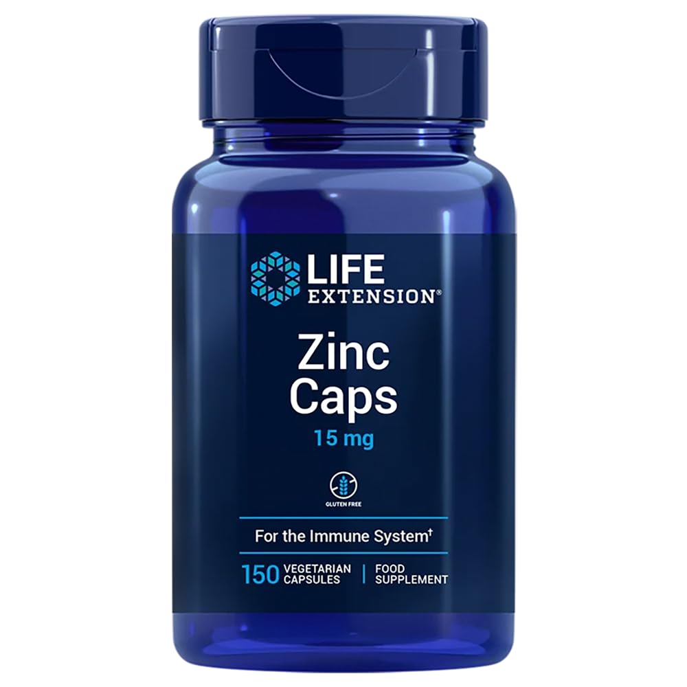 Life Extension - Zinco 15 mg 150 Capsule – Supporta Sistema Immunitario, Pelle, Capelli, Unghie e Divisione Cellulare – Con OptiZinc® e Citrato di Zinco