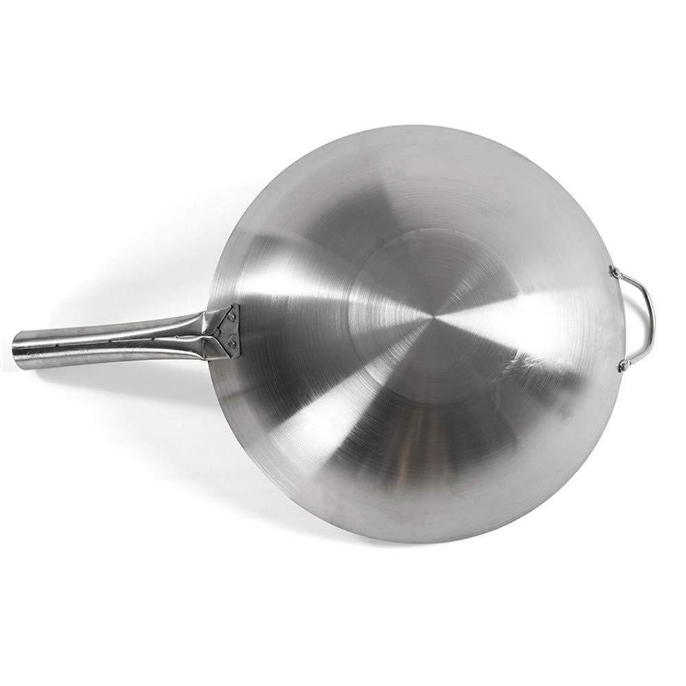 Wok in acciaio inox antiaderente da 36 cm con manici a induzione Stay Cool adatto a tutti i piani cottura