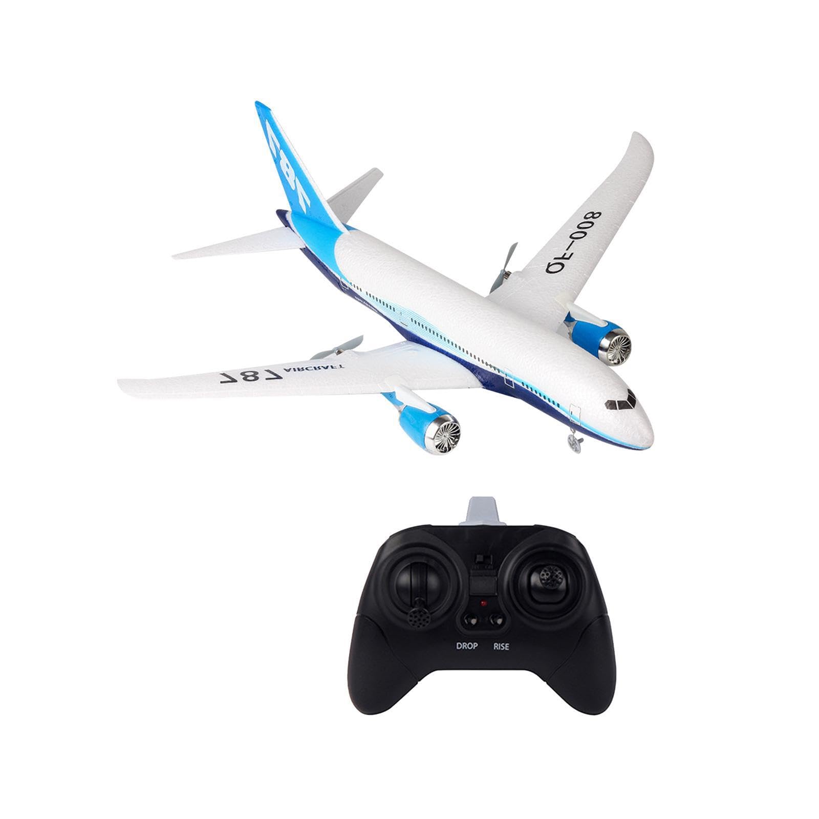 Mini Schaumstoff Gleiter mit festen Tragflächen, ferngesteuertes Spielzeugflugzeug mit USB Anschluss und Nachtlicht, Kinder und Freunde,