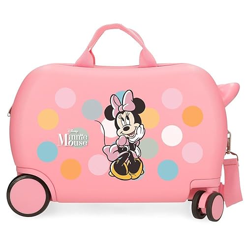 Disney Minnie Coquette Luggage - Bagaglio per bambini e bambine, il bagaglio a mano Coquette con combinazione laterale e 4 ruote è realizzato in ABS, un materiale rigido e leggero.