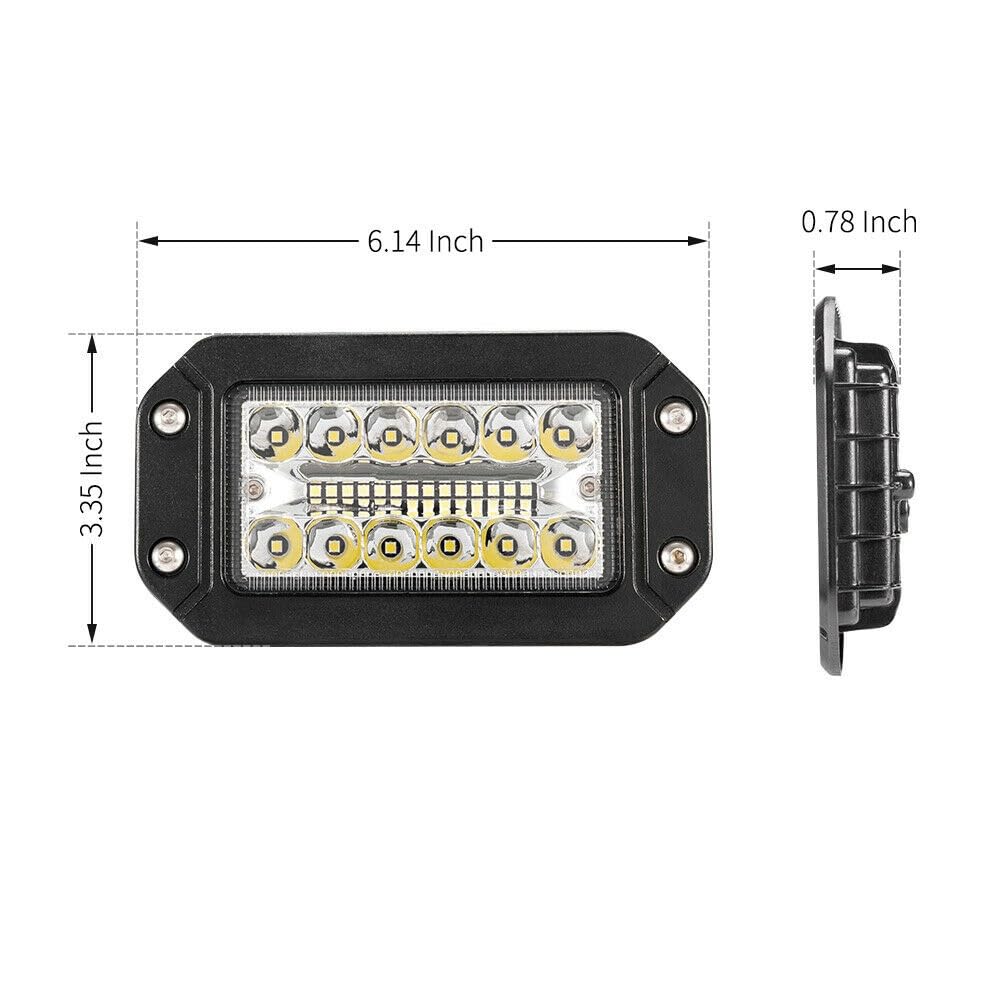 Feux Avants Auto Phares Avant Phares De Voiture Encastrés Lampe Travail 26 LED Projecteur Super Lumineux 2 Pièces 12V 6 Pouces