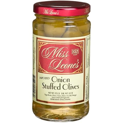 Leonard Mountain Miss Leone's Onion Stuffed Queen Olives, 12 Oz., Pack of 3 Cover