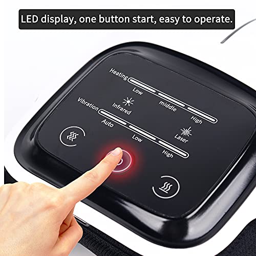Fippurk Knee Massager with Heat and Kneading for Pain Relie,Infrared Heated Vibration Physiotherapy for Arthritis Massager,Cramps and Joint Warmer Rechargeable LED Display - Image 5
