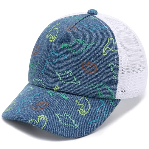 Image of Duoyeree Toddler Baseball Hat, Dinosaur Mesh Adjustable for 0-8T Kids