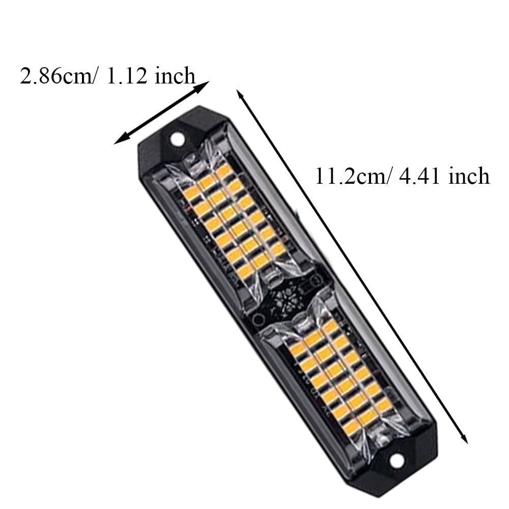 Riloer Luces estroboscópicas para coche, 12 luces LED de advertencia de peligro, luces intermitentes de emergencia, luz estroboscópica intermitente, luz de emergencia para coche, luz estroboscópica de