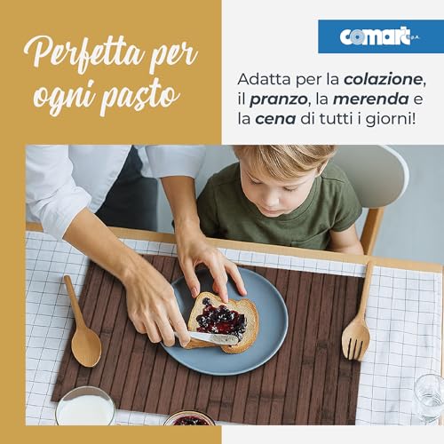Sets de table en bambou Comart chocolat pour vos petits-déjeuners - 8