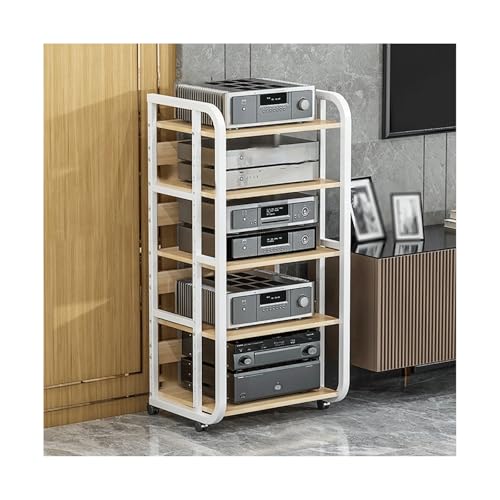 Soporte metálico para torre de audio y estantería multimedia modular