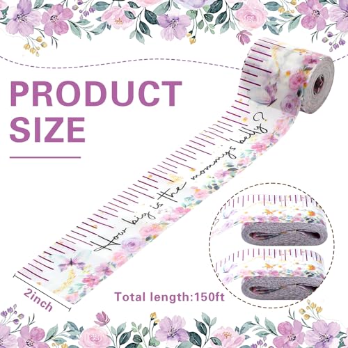 Cinta métrica para baby shower Coume de 2 rollos con diseño de mariposa para juegos 2