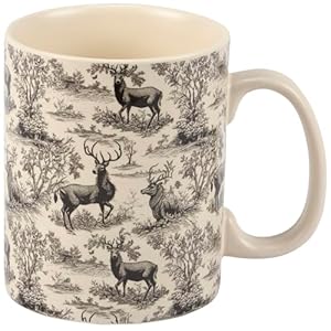 Primitives by Kathy Deer Toile Mug Primitives by Kathy Deer Toile Mug
