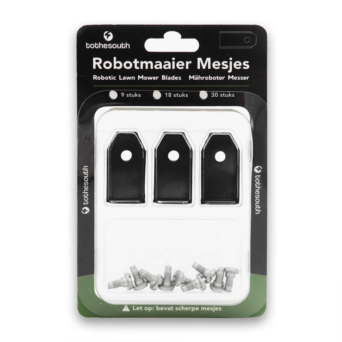90x To the South® Robot cortacésped Cuchillas Black Coated (Limited Edition) adecuadas para Powerworks - 90 unidades