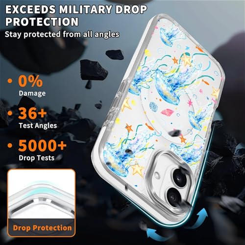 Coque iPhone 16 Plus transparente méduse esthétique pour le quotidien des femmes - 4