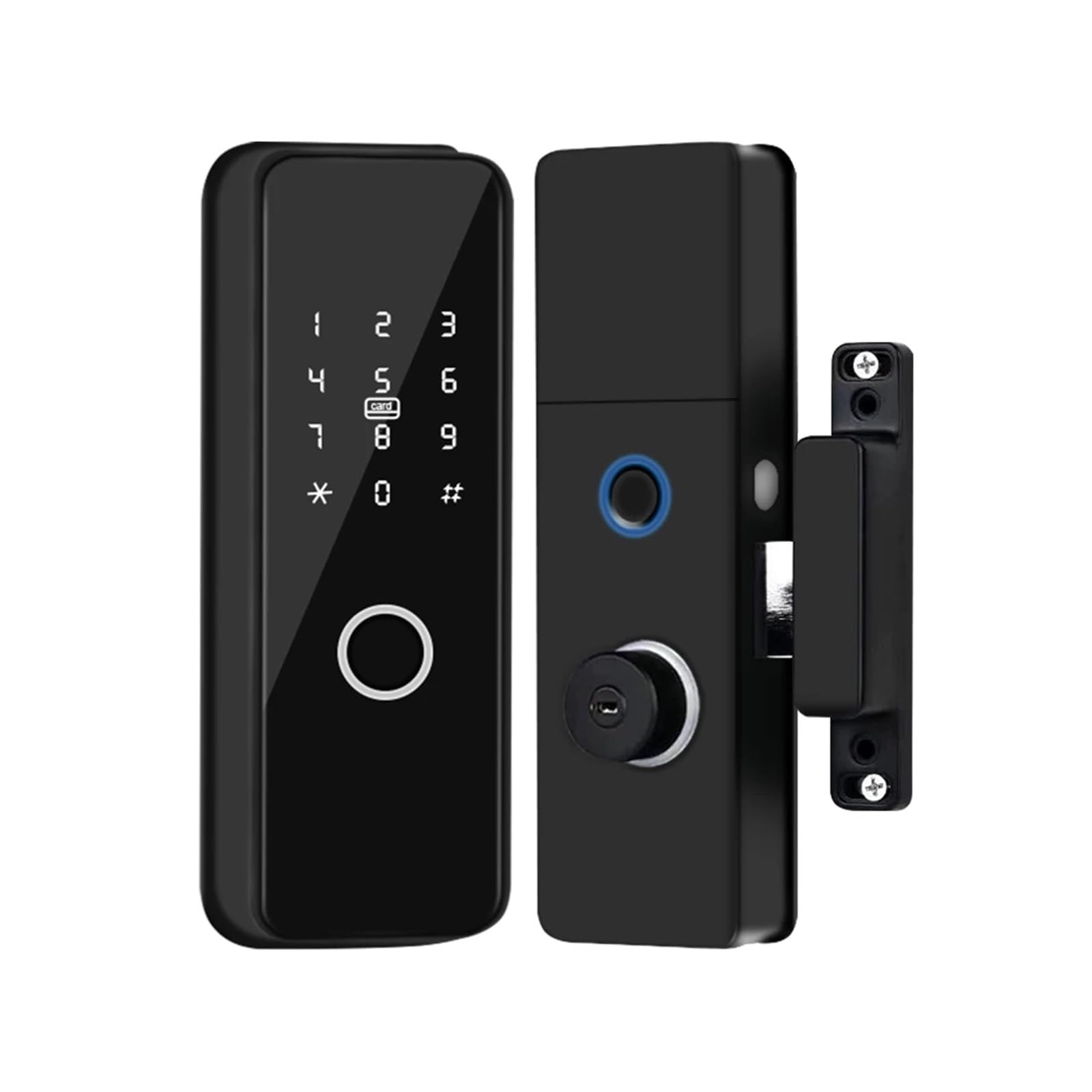 Cerradura inteligente biométrica con huella dactilar y Bluetooth, desbloqueo remoto por aplicación, cerradura electrónica for puerta,Seguridad mejorada