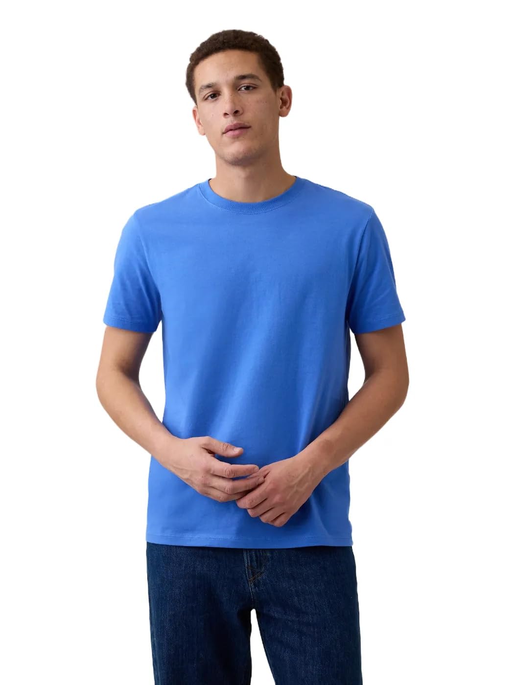 Gap Mens Everyday Soft Crewneck T-Shirt Tee, Belle Blue, XL