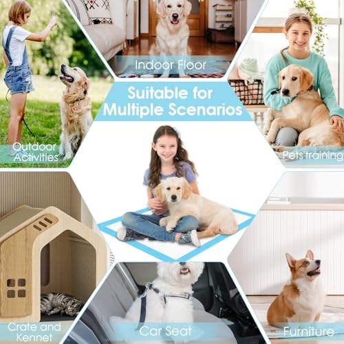 Otauoaea Hundetrainingspads 100 Stück, 33x45cm Einweg PIPI-Matten für Welpen & Kleine Hunde, 5-lagige Auslaufsichere & Schnell Trocknende Unterlage für Welpentraining, Käfig, Auto und Zuhause