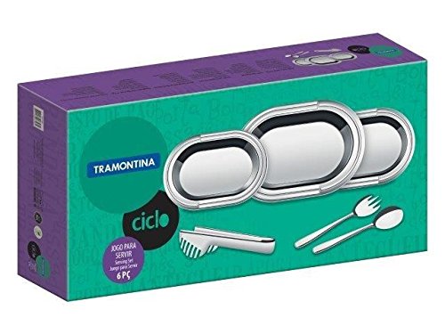 Kit para Servir Aço Inox com 6 Peças Tramontina Ciclo Prata