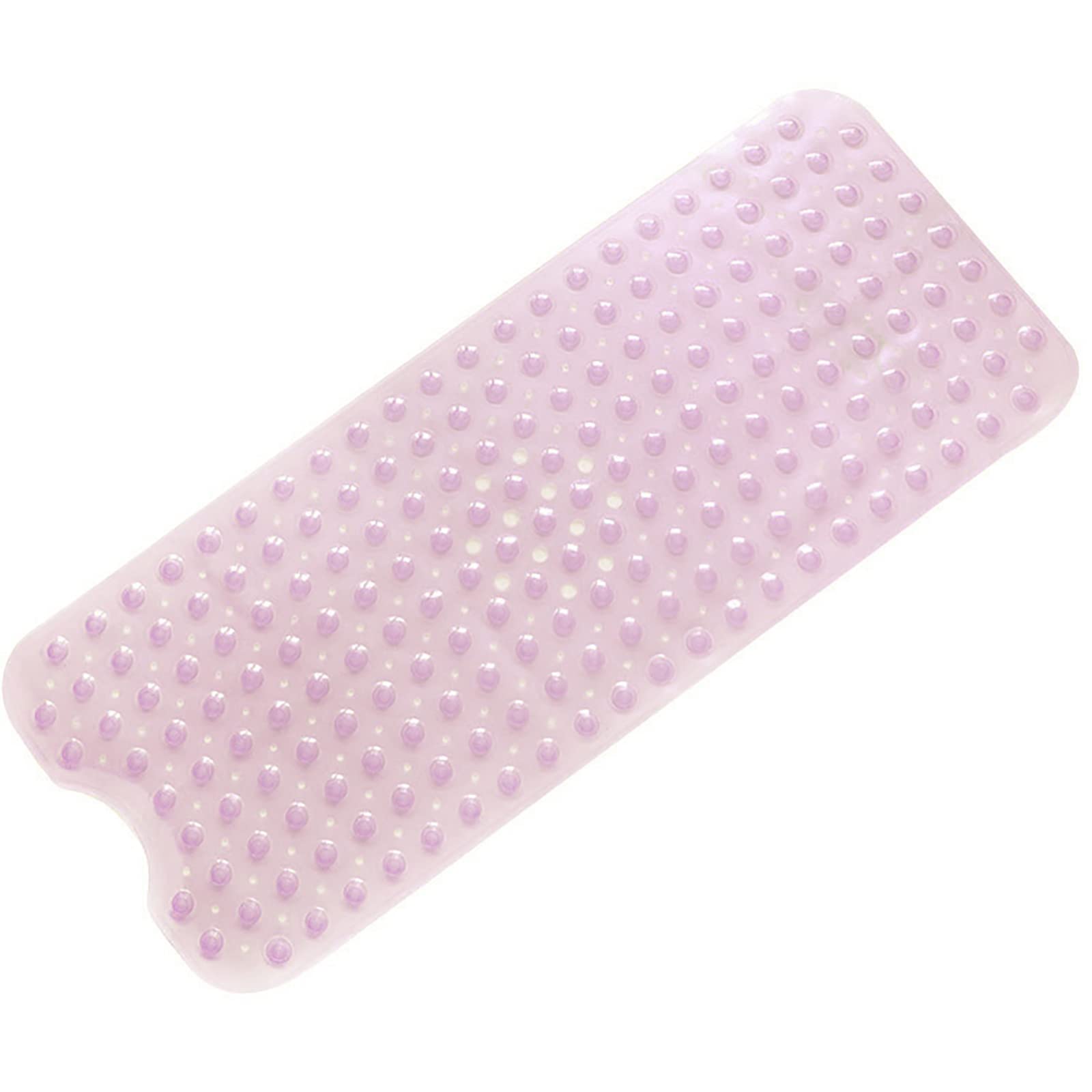 Tapis de bain antidérapant extra long rose 100x40 cm avec ventouses