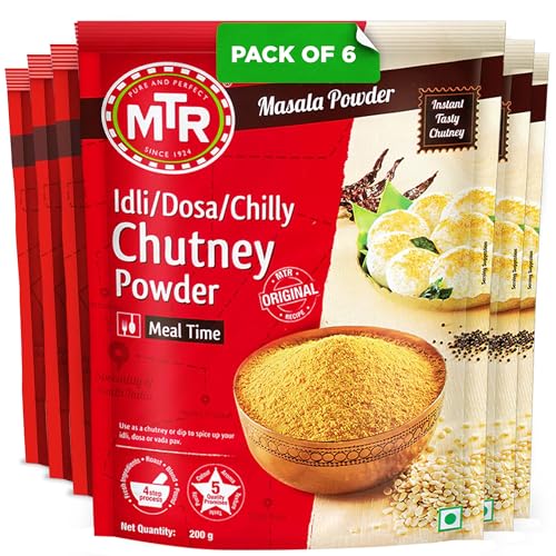 Comparison: Best Blender For Indian Chutneys 3 MTR Spiced Chutney Powder - Indian Spice Blend with Black gram dal, Red Chilli, Curry Leaves, Mustard, and Asafoetida - Instant and Easy to use - Ideal for Meal Time - Pack of 6