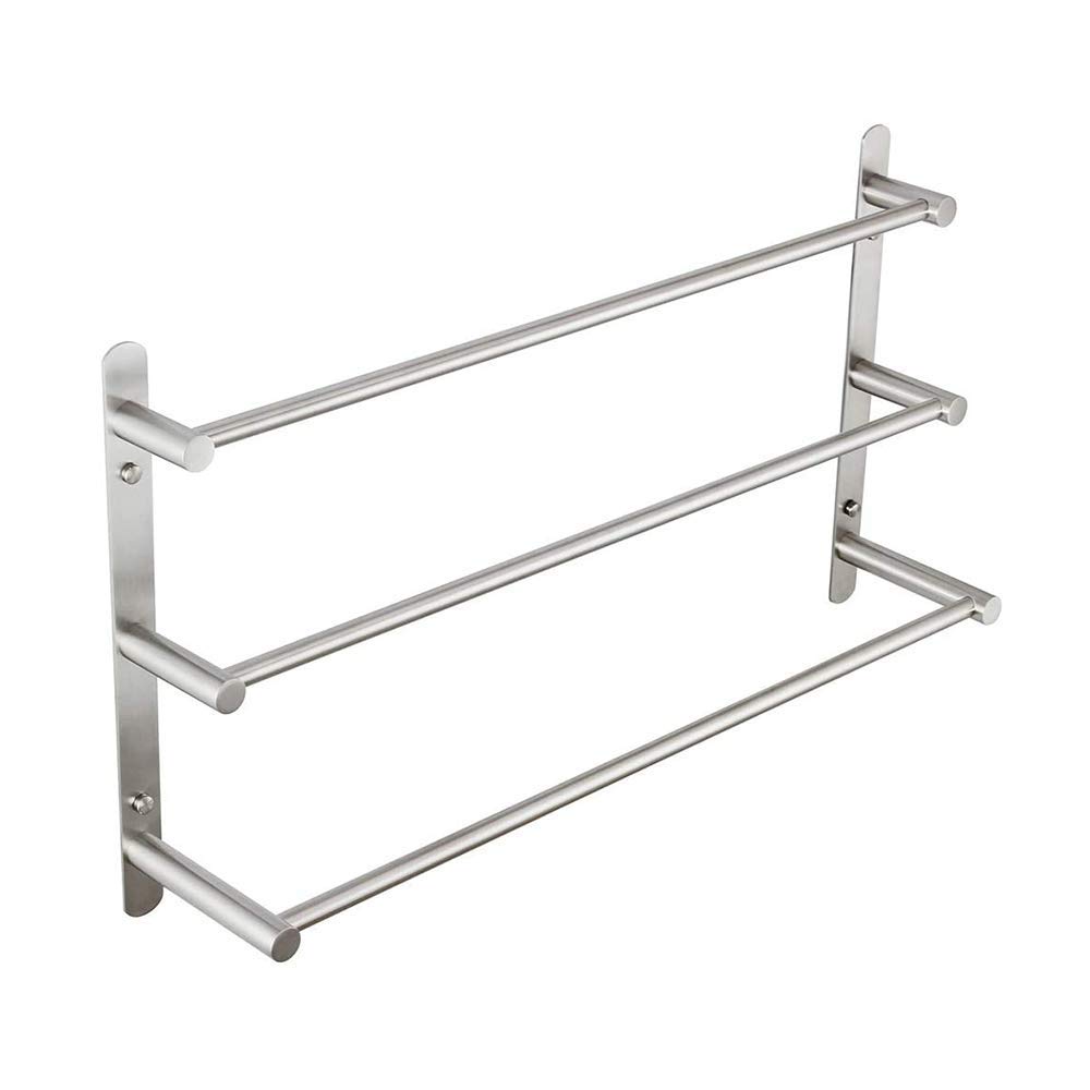 NEECS Toallero de Acero Inoxidable para baño, decoración de baño Negra, Soporte para Anillos de Toalla para Almacenamiento de paños, Toallas de Mano, Accesorios para Muebles (70 cm)