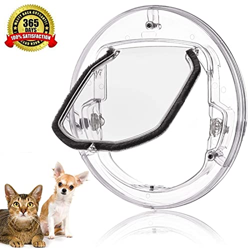 Puerta para Mascotas con Bloqueo de 4 Vías, Puerta Abatible para Gatos, Perros Pequeños y Cachorros