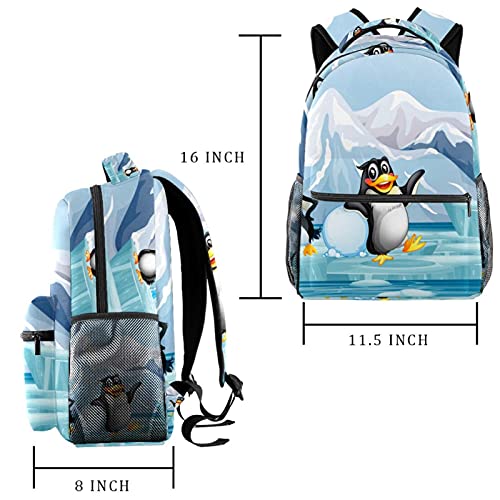 Sac à dos trois adorables pingouins Antarctiques mixte et durable - 2