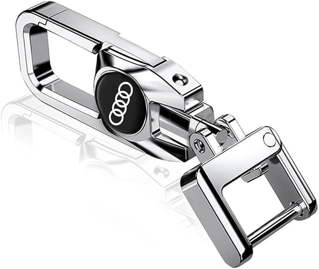 Metal Car Keyring, Wear-Resistant Keychain, Anti-rust Key Chain for Men and Women Key Ring, Silver