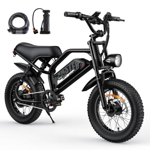 AVDLBIKE Electric Bike, 16'' Ebike for Teens/Adults,750w Fat Tire E-Bike with Removable Battery, Speed 20MPH, 45 Mile Range, Electric Dirt/Mountain Bike for Youth/Woman/Men A13