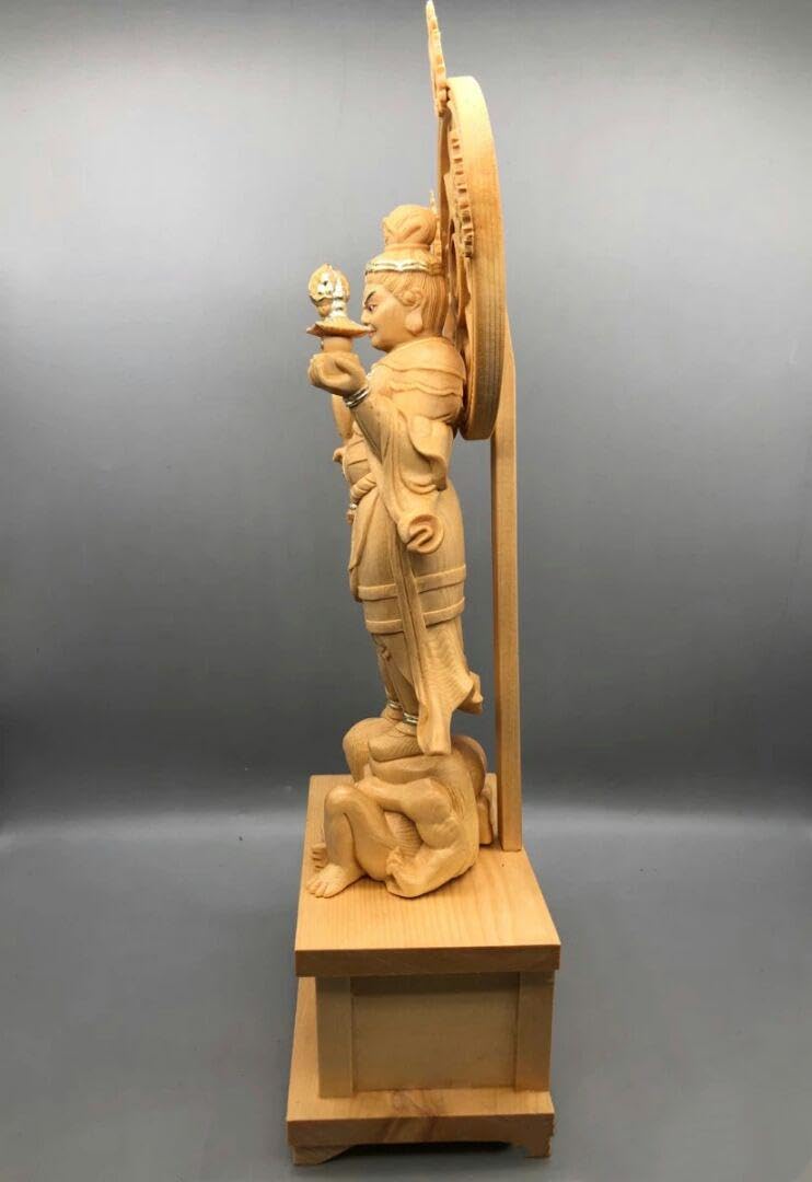 Amazon｜仏像立像 毘沙門天 切金 木彫仏教 精密彫刻 極上品 仏像立像 