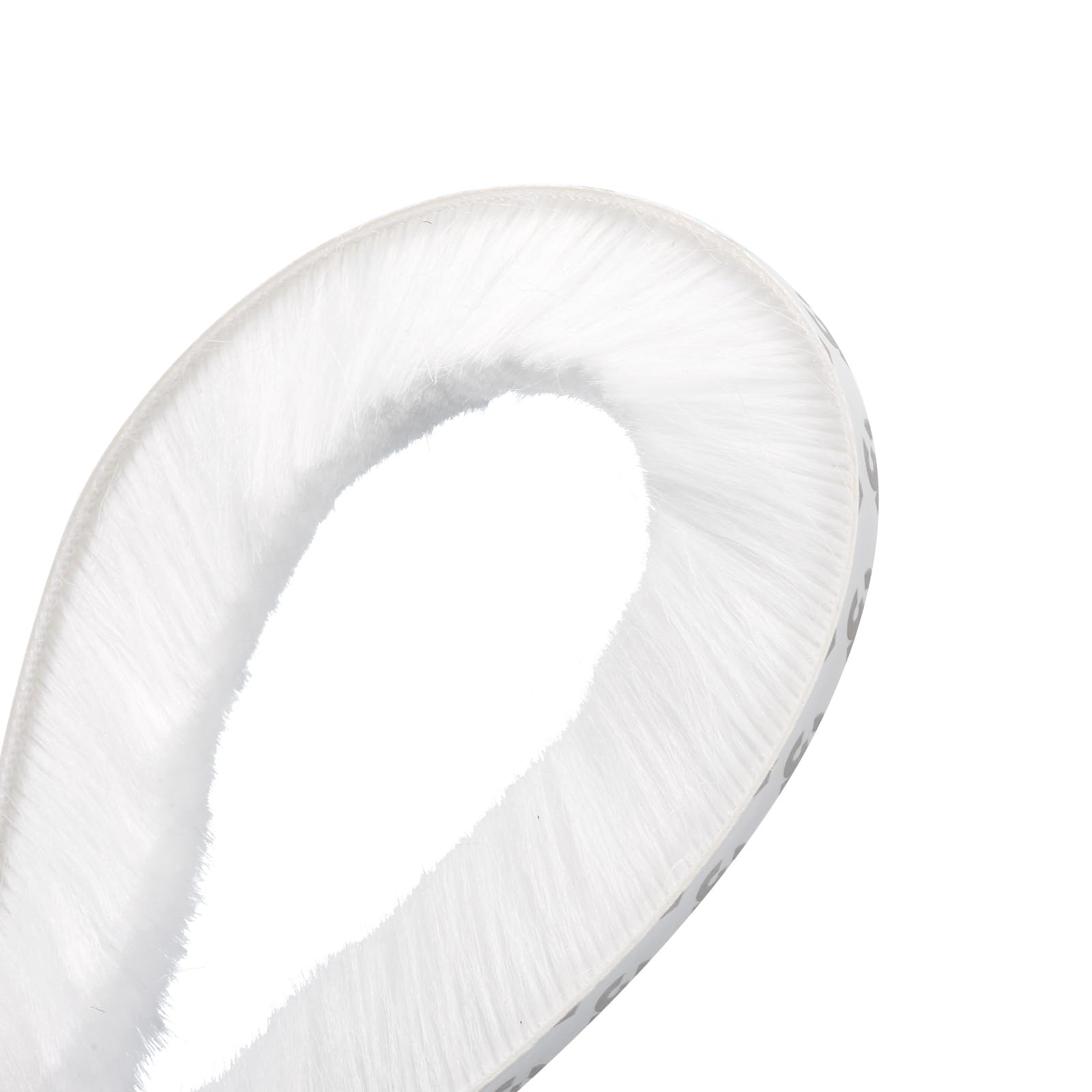 Brush Weather Stripping, 3/8" Backing x 9/16" Brush x 33ft Felt Pile Door Seal Strip for Sliding Door Window Wardrobe - Self-Adhesive White (Windproof Dustproof Soundproof)