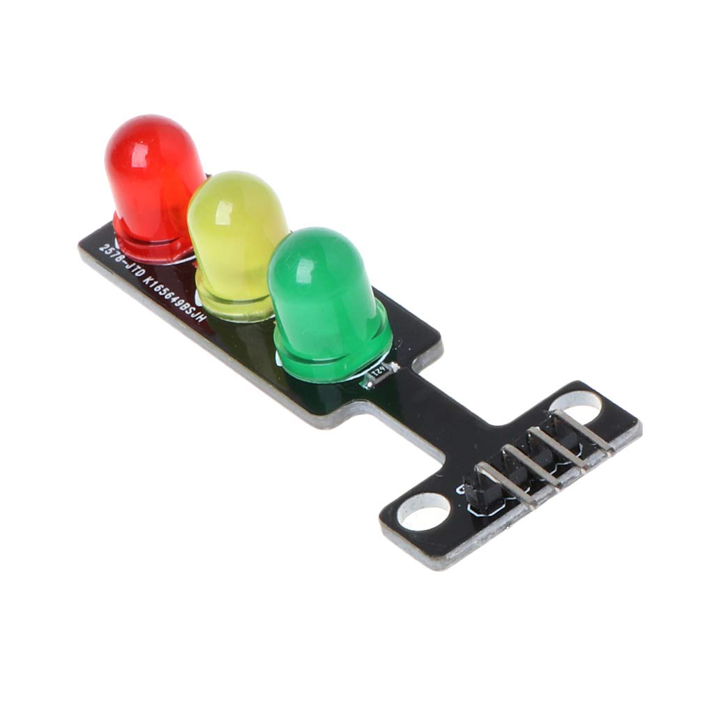 Produktbild von Mini Ampel LED-Modul 5V – Rot/Gelb/Grün, 5mm LEDs, Common Cathode, Für Ampelprojekte Mit Arduino & PWM