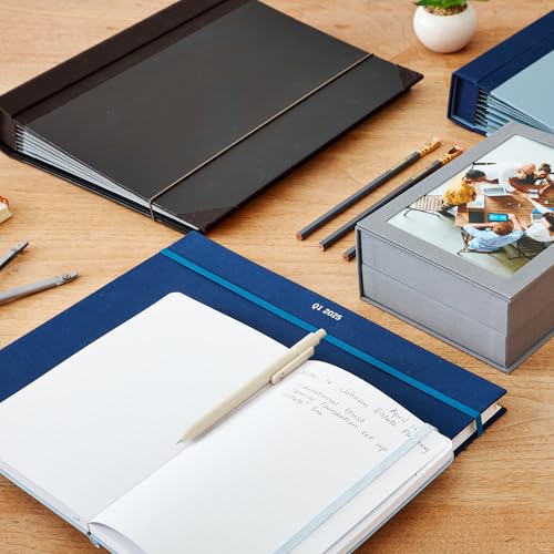 Image of The Folio Important Document Organizer by Savor | Binder with Guided Labels, Acid-Free File Folder Organizer with 10 Pockets, Document Holder for Home Records, Legal and Medical Papers (Black)