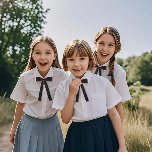 LHXzizizi Bow Ties for Women, Bowties Men Ribbon Bow Ties for School Party Wedding Uniform Celebration Banquet (A: Black) - Thumbnail 5