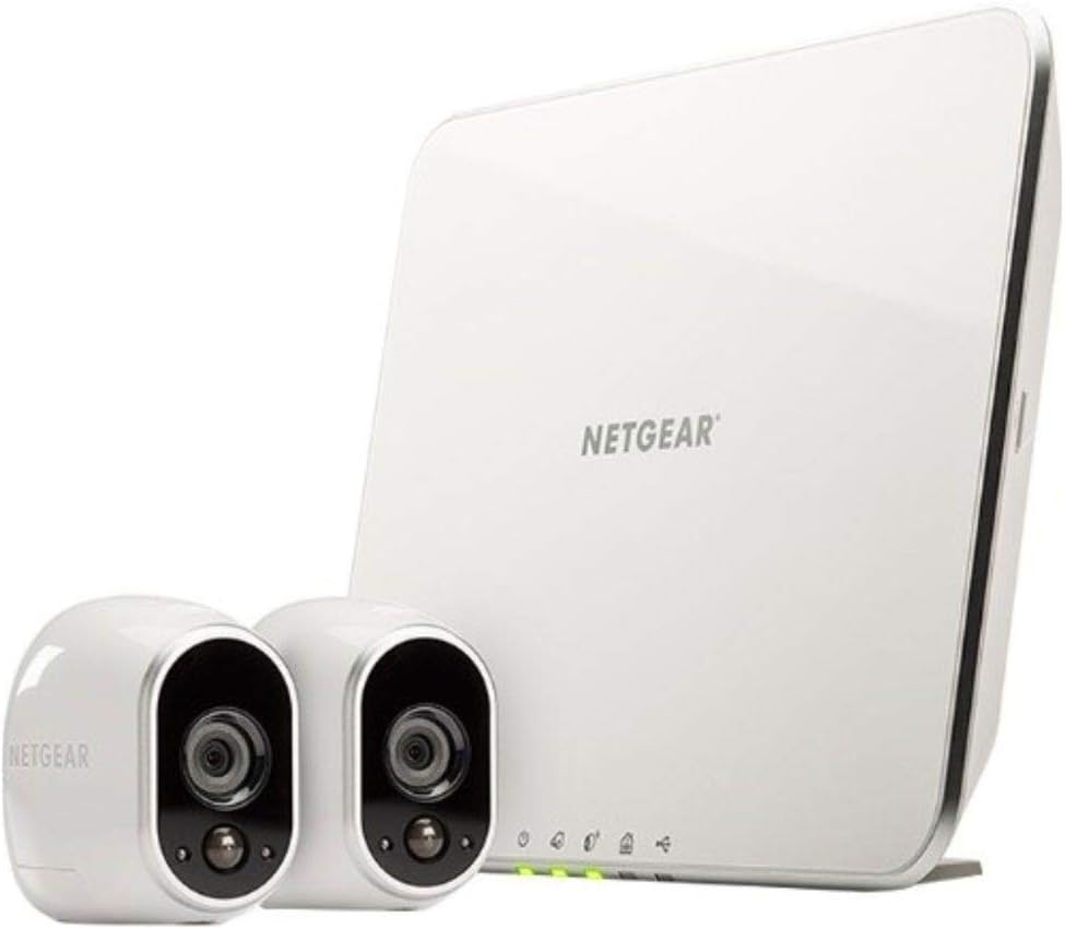 NETGEAR Arlo Smart Security - 2 HD Camera Security System,Wire-Free, Indoor/Outdoor with Night Vision (VMS3230) (VMS3230 (Renewed)