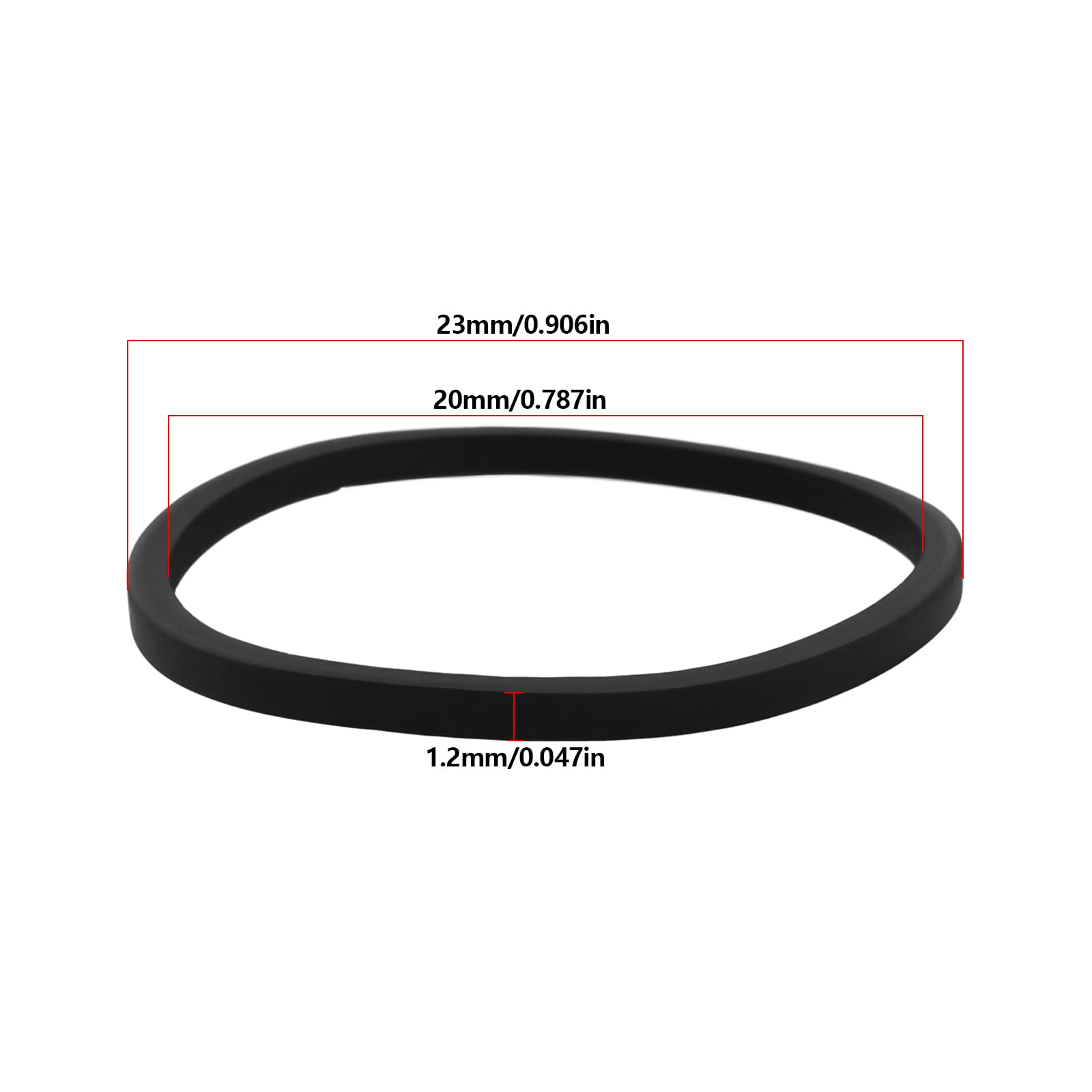 ECSiNG 4PCS Square Tape Player Rubber Drive Belt Inner Diameter 20mm for Tape Players Cassette Recorders CD Rom Drives Audio Tape - Image 4